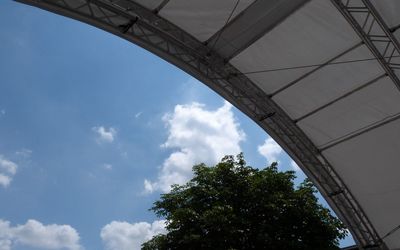 Dach Seebühne Blick auf das Dach der Seebühne von innen