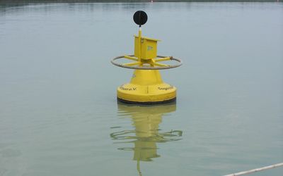 Steinhuder Meer Postboje Eine Ansicht der gelben Postboje auf dem Steinhuder Meer