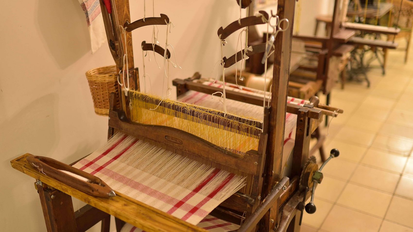 Webstuhl im Web- und Textilmuseum Loccum Zu sehen ist ein Webstuhl im Web- und Textilmuseum Loccum