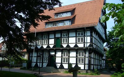 Die Abtei in Wunstorf ist ein typisches Fachwerkgebäude